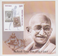 India 2013  Mahatma Gandhi  Philately Day  Miniature Sheet Sheet # 62500  Inde  Indien - Mahatma Gandhi