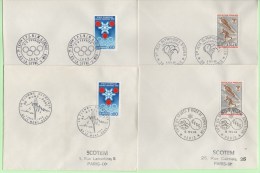 5 COVERS J.O. BT & FDC GRENOBLE 1968 ( 2 SCANS ) - Hiver 1968: Grenoble