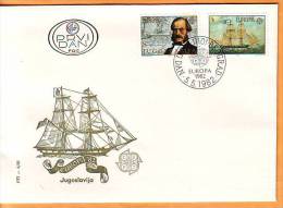 Yugoslavia 1982 Y FDC Europa Cept Historical Discoveries  Mi No 1919-20 Postmark Beograd 05.05.1982. - FDC
