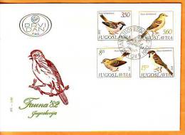 Yugoslavia 1982 Y FDC Fauna Birds Mi No 1925-28 Postmark Beograd 24.05.1982. - FDC