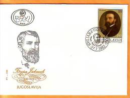 Yugoslavia 1982 Y FDC Famous Persons Djura Jaksic Mi No 1934 Postmark Beograd 27.07.1982. - FDC