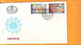 Yugoslavia 1982 Y FDC Children Joy Of Europe Mi No 1945-46 Postmark Beograd 02.10.1982. - FDC