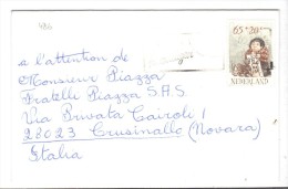 486/600 - PAESI BASSI OLANDA , Lettera Per L' Italia . Francobollo Isolato - Lettres & Documents