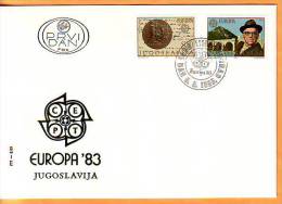 Yugoslavia 1983 Y FDC Europa Cept Great Deeds Of Human Spirit Mi No 1984-85  Postmark Beograd 05.05.1983. - FDC