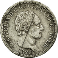 Monnaie, États Italiens, SARDINIA, Carlo Felice, Lira, 1828, Torino, TB - Italian Piedmont-Sardinia-Savoie