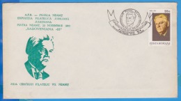 Romania-Envelope Occasionally 1983 Mihail Sadoveanu,writer Grand Master Of United Romanian Freemasonry - Freemasonry