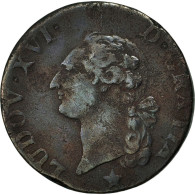 Monnaie, France, Louis XVI, Sol Ou Sou, Sol, 1790, Lille, TB+, Cuivre - 1774-1791 Luigi XVI