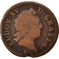 Monnaie, France, Louis XV, Sol à La Vieille Tête, Sol, 1770, Reims, TB - 1715-1774 Luis XV El Bien Amado