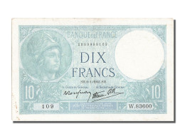 Billet, France, 10 Francs, 10 F 1916-1942 ''Minerve'', 1941, 1941-01-09, SUP - 10 F 1916-1942 ''Minerve''