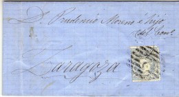 1446 Carta Entera Barcelona 1871, Alegoria , Parrilla Nº 2 - Storia Postale