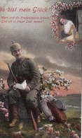 Photocarte Allemande-Patriote Du Bist Mein Glück! (guerre14-1 8) - Guerra 1914-18