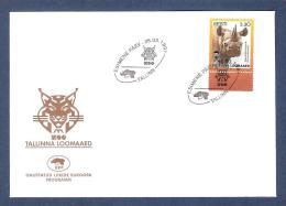 1997 Estonia Stamp FDC  Rhinoceros Tallinn Zoo Mi8 298 - Rhinozerosse