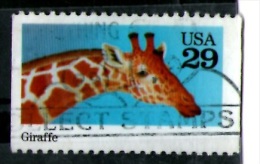 United States  - 1 Used Stamp With Sticker - Jirafas