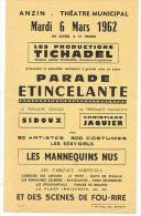 ANZIN  THEATRE MUNICIPAL MARDI 6 MARS 1962 - Teatro & Disfraces