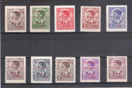 Jugoslavia 1939-40. Francobolli (10) Soprastampati "Governatorato Del Montenegro - Valore Lire". - Unused Stamps