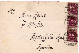 ALLEMAGNE LETTRE INFLATION POUR LES ETATS UNIS 1923 - Sonstige & Ohne Zuordnung