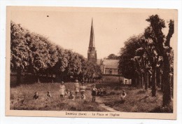 Cpa 27 - Dangu - La Place De L'église - Dangu