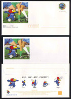 FOOTBALL - SOCCER / 5 ENTIER POSTAUX "MONDE" ILLUSTRES AVEC CARTE / 5 IMAGES (ref 2967) - Prêts-à-poster:Stamped On Demand & Semi-official Overprinting (1995-...)