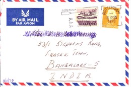 Nederland 1970 Commercial Cover To Bangalore, India With Pictorial Cancellation - Briefe U. Dokumente