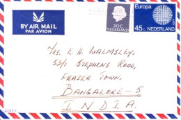 Nederland 1970 Commercial Cover To Bangalore, India With Slogan Cancellation - Covers & Documents