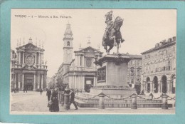 TORINO  -  MONUMENTO  A  EM.  FILIBERTO   - TRES  BELLE CARTE ANIMEE - - Other Monuments & Buildings