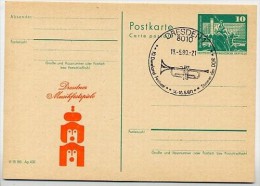 DDR P79-17a-80 C115-a Postkarte ZUDRUCK Musikfestspiele Dresden Sost. Trompete 1980 - Cartes Postales Privées - Oblitérées