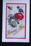 CARTE BRODEE D EPOQUE - Embroidered