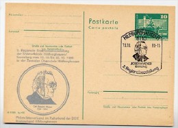 DDR P79-24-80 C122 Postkarte PRIVATER ZUDRUCK Joseph Meyer Hildburghausen Sost. 1980 - Cartes Postales Privées - Oblitérées