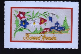 CARTE BRODEE D EPOQUE - Embroidered