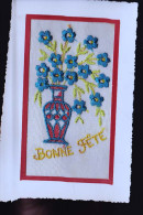 CARTE BRODEE D EPOQUE - Embroidered