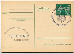 DDR P79-31-80 C125 Postkarte PRIVATER ZUDRUCK Jugend-Ausstellung Frankfurt/Oder Sost.1980 - Private Postcards - Used