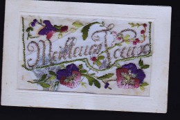 CARTE BRODEE D EPOQUE - Embroidered