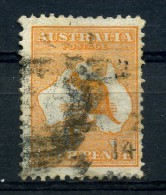 AUSTRALIA    1913      4d    Orange      ( Smudged  Post Mark)     USED - Used Stamps