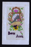 CARTE BRODEE D EPOQUE - Bestickt