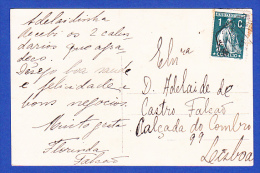 CARTE POSTALE -- CACHET - LISBOA CENTRAL?  --  2 SCANS - Briefe U. Dokumente