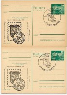 DDR P79-32-80 C128 Postkarten PRIVATER ZUDRUCK Ausstellung Zeitz Schwarz/grau Sost1980 - Private Postcards - Used