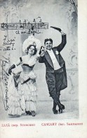 AK OPER "ZAZA" BY Ruggero Leoncavallo,SINGER SÄNGER SOPRAN STORCHIO , CASCART BARITON SAMMARCO OLD POSTCARD VOR 1904 - Opéra