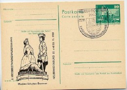 DDR P79-33-80 C130 Postkarte ZUDRUCK Mudder-Schulten-Brunnen Neubrandenburg Sost. 1980 - Cartoline Private - Usati