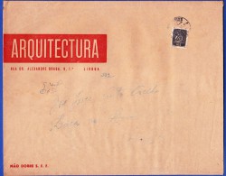 ENVELOPPE ARQUITECTURA - RUA DR. ALEXANDRE BRAGA, 8, 1º LISBOA -- CACHET LISBOA 1949 - Briefe U. Dokumente