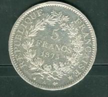 - PIECE EN ARGENT DE 5 F De 1875, Atelier A  , TB  Pic2503 - Andere & Zonder Classificatie