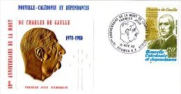 NOUVELLE CALEDONIE- FDC CHARLES DE GAULLE - Cartas & Documentos