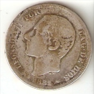 MONEDA DE ESPAÑA DE 2 PTAS DEL AÑO 1881 DE ALFONSO XII  (COIN) - Sonstige & Ohne Zuordnung