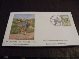 A4..PREMIER JOUR D´EMISSION..JOURNEE DU TIMBRE 1972....18 MARS 1972...69 LYON..timbres.colle Ction.FDC - Non Classés