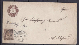 Switzerland1879: Michel22 On Ganzsache(cover) - Covers & Documents