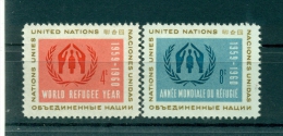 Nations Unies New York 1959 - Michel N. 82/83 - Année Mondiale Du Réfugié - Ungebraucht