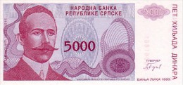 BOSNIE-HERZEGOVINE     5 000 Dinara   Emission De 1993   Pick 149 A     ***** BILLET  NEUF ***** - Bosnie-Herzegovine