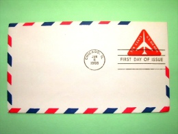 USA 1967 FDC Stationery Stamped Cover Chicago - 10c - Plane - 1961-80