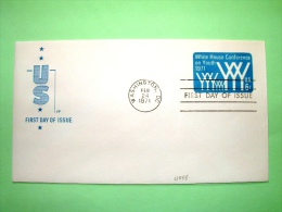 USA 1971 FDC Stationery Stamped Cover - Washington - 6c - White House Conference On Youth - 1961-80