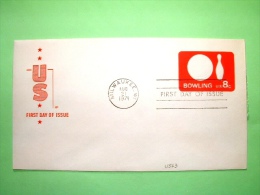 USA 1971 FDC Stationery Stamped Cover - Milwaukee - Bowling - 1961-80