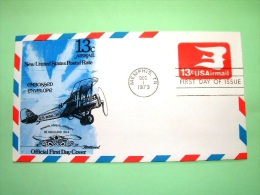 USA 1973 FDC Stationery Stamped Cover - Memphis - 13c - Bird - Plane - 1961-80